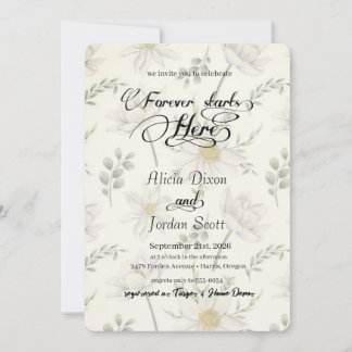 Classic Romantic Script Invitation