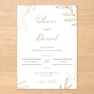 Classic & Romantic "Two souls, one heart, Acrylic Invitations
