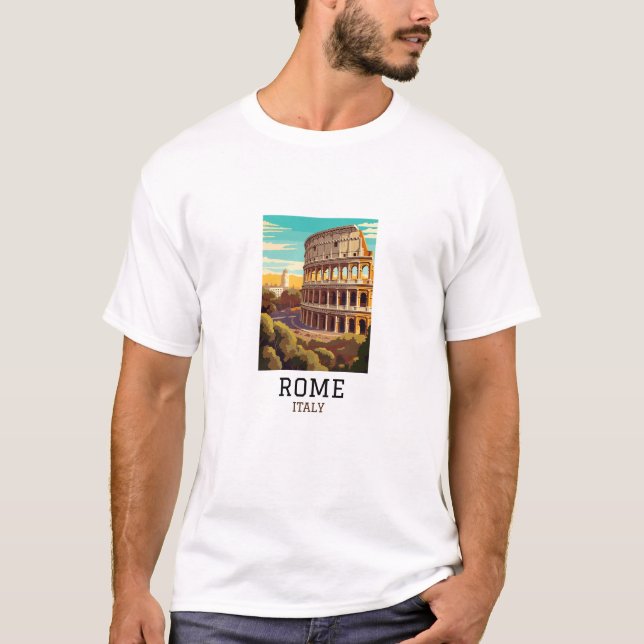 Classic Rome Italy Colosseum Historic T-Shirt (Front)