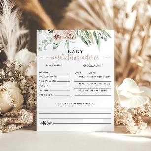 Classic Rose Baby Predictions and Advice Cards