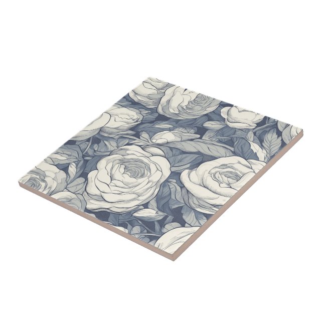 Classic  Rose Ceramic Tiles  For Rustic Kitchen (Side)