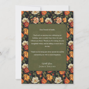 Classic Rose Flower Kids’ Birthday Thank You Card
