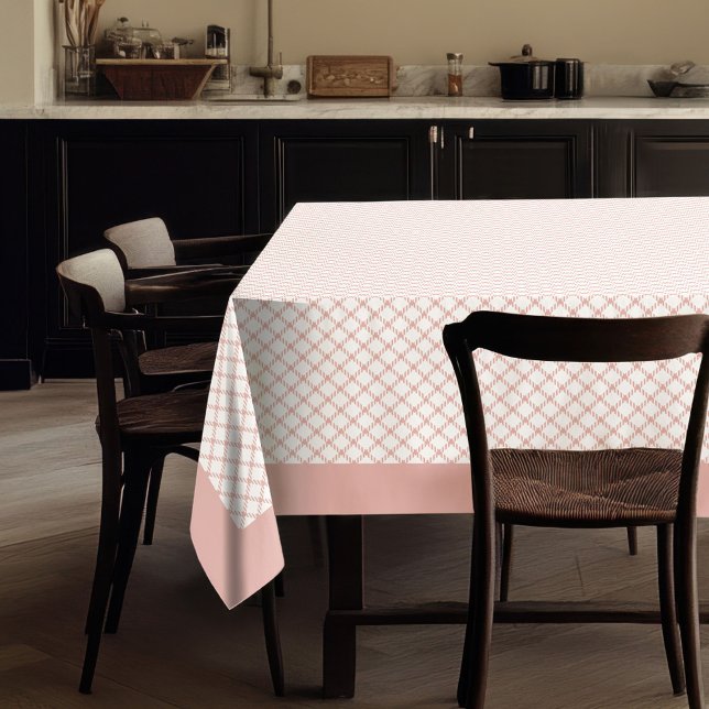 Classic Rose Gold Chequered Tablecloth Use (Classic Rose Gold Checkered Tablecloth Use)