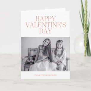 Classic Rose Gold Foil Valentine's Day Photo Card