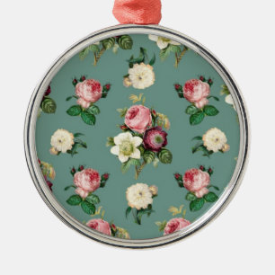 Classic Roses and Jade Metal Tree Decoration