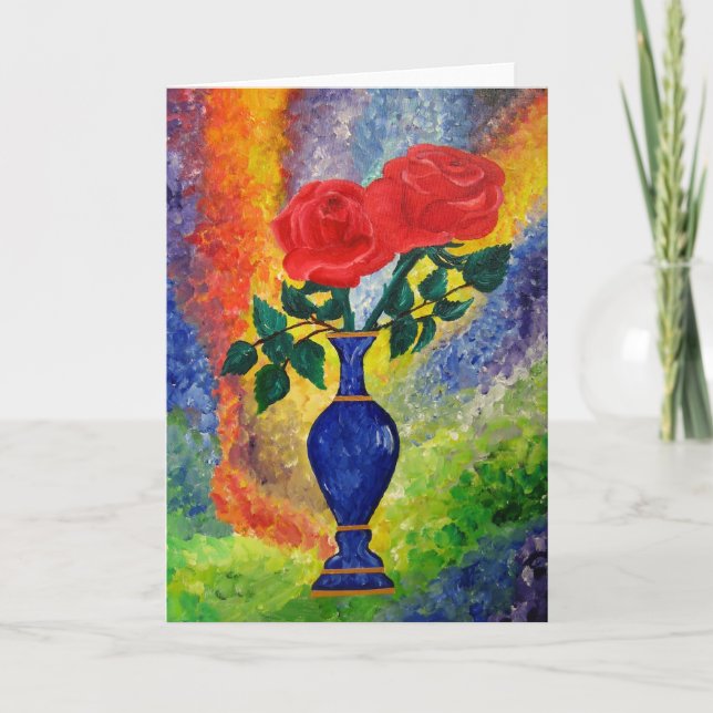 Classic Roses Greeting Card (Front)