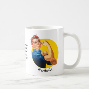 Classic ROSIE RIVETER Personalised Coffee Mug