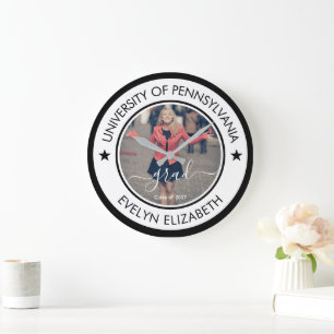 Classic Round Graduate Modern Calligraphy Stylish Large Clock