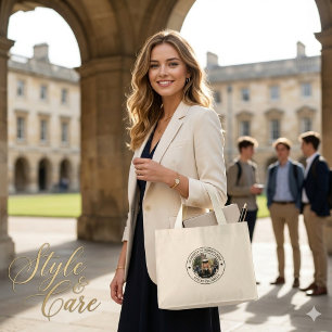 Classic Round Graduate Modern Script Tiny Mini Tote Bag