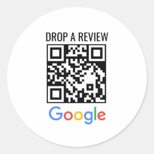 Classic Round QR Review Sticker for Business
