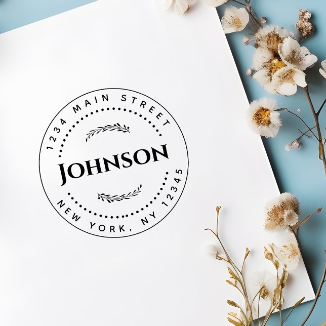 Classic Round Return Address Self-inking Stamp (Creator Uploaded)