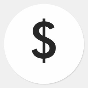 $ CLASSIC ROUND STICKER
