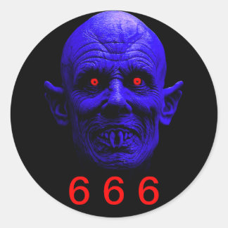 Classic Round Sticker, 6 6 6 Sticker