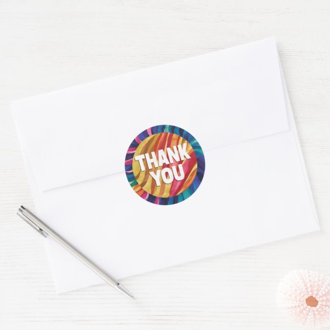 Classic Round Sticker Beautiful design (Envelope)