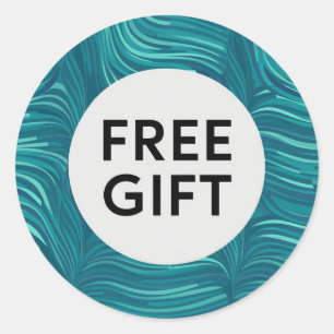 Classic Round Sticker Beautiful Free Gift design