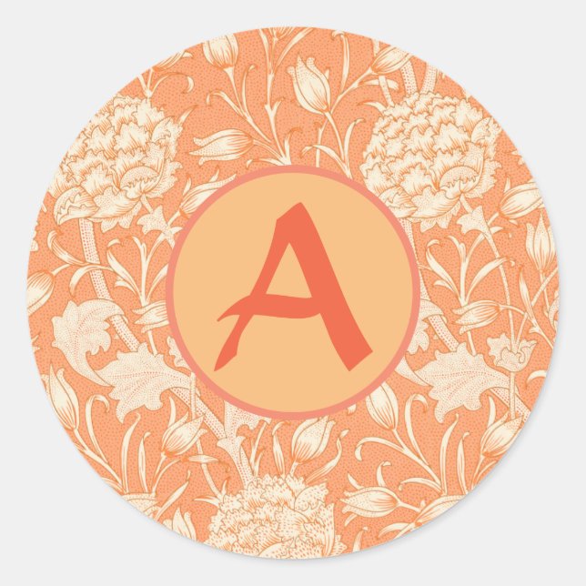 CLASSIC ROUND Sticker CUSTOM MONOGRAM (Front)