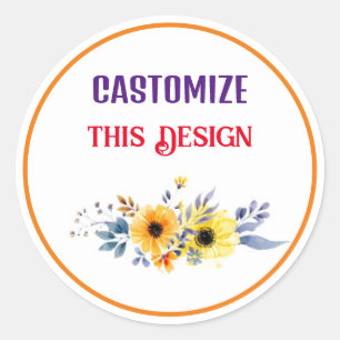  Classic Round Sticker Design 