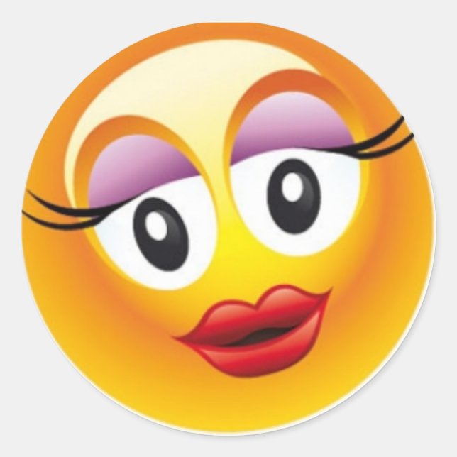 Classic Round Sticker/Emoticons Sticker (Front)