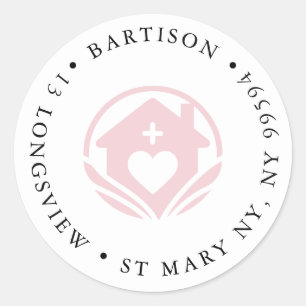 Classic Round Sticker for Senior Care Home & Assis