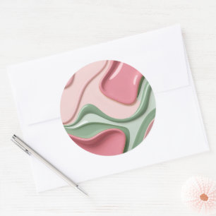 Classic round sticker in stylish graphic