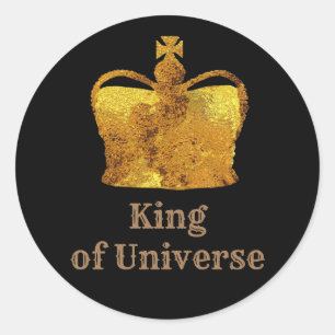 Classic Round Sticker King Of Universe
