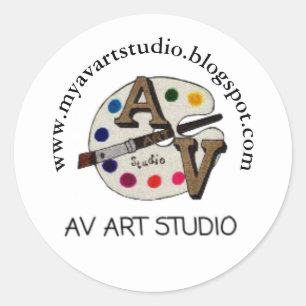 Classic Round Stickers kreated by leartiste67