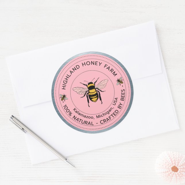 Classic Round Stickers | Pure Honey Custom Sticker (Envelope)
