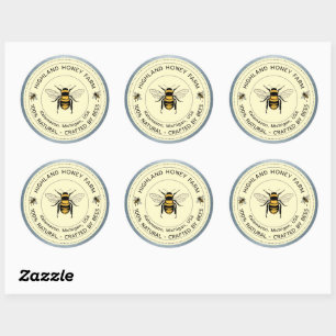 Classic Round Stickers   Pure Honey Custom Sticker
