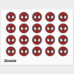 Classic Round Stickers – Spider Hero Design