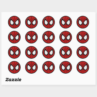 Classic Round Stickers – Spider Hero Design