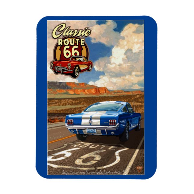 "Classic Route 66" Magnet (Vertical)