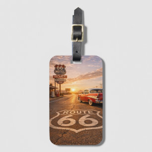 Classic Route Sixty Six Sunset Road Luggage Tag