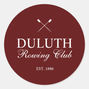 Classic Rowing Club Round Sticker