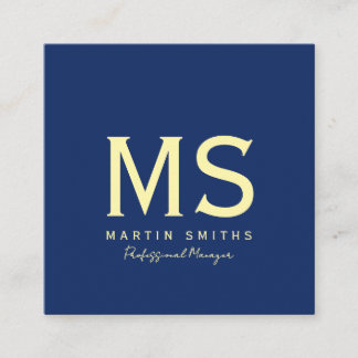 Classic royale blue simple business card