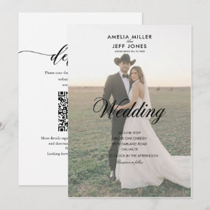 classic rustic minimal cow boy wedding invite