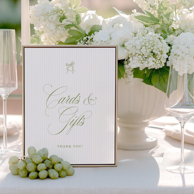 Classic Sage Green & Blue Cards & Gifts Sign (Classic Sage Green & Blue Cards & Gifts Sign)