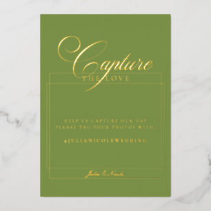 Classic Sage Green Capture The Love Wedding Sign