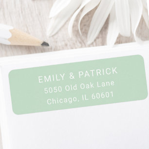 Classic Sage Green Simple Typography Address