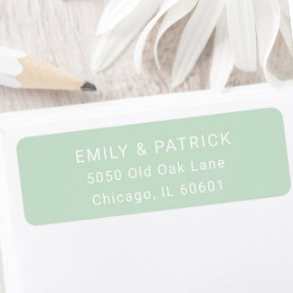 Classic Sage Green Simple Typography Address