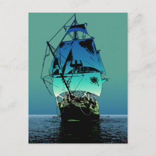 Classic Sailing Ship Postcard