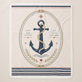 Classic Sailorcore Nautical Throw Blanket