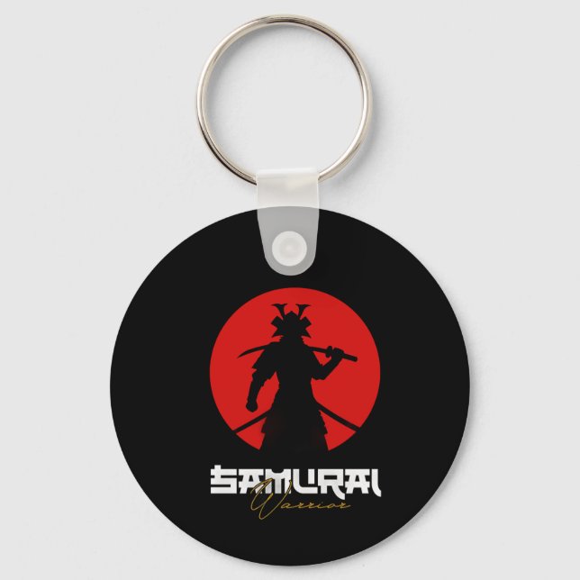 Classic Samurai Dragon Keychain (Front)