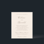 Classic Sandy Neutral Budget Wedding Invitation<br><div class="desc">Classic wedding invitations featuring a simple and timeless design with elegant script and traditional serif fonts.</div>