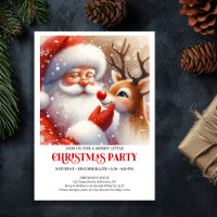 Classic Santa and Rudolph Festive Christmas Party