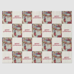 Classic Santa - Checking It Twice Holiday White Tissue Paper