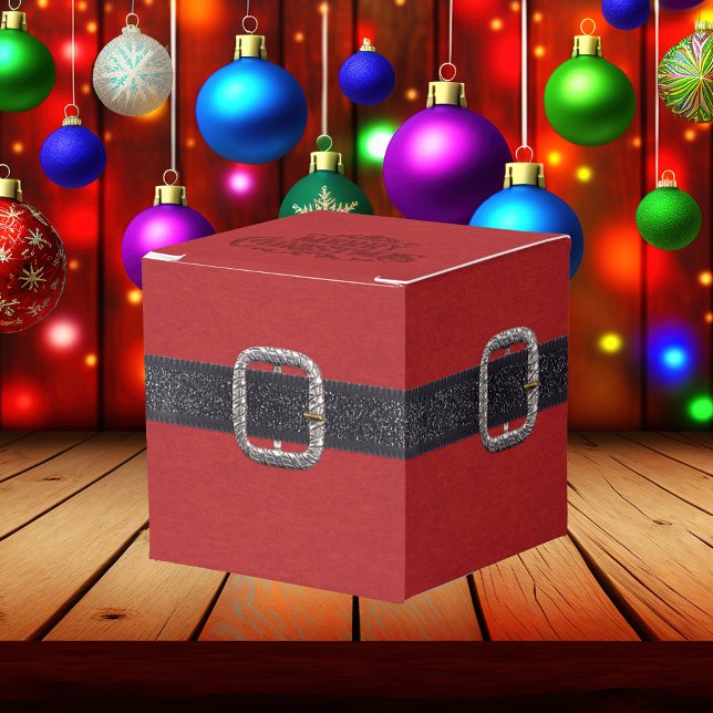 Classic Santa Claus Belt Merry Christmas Favour Box (Creator Uploaded)