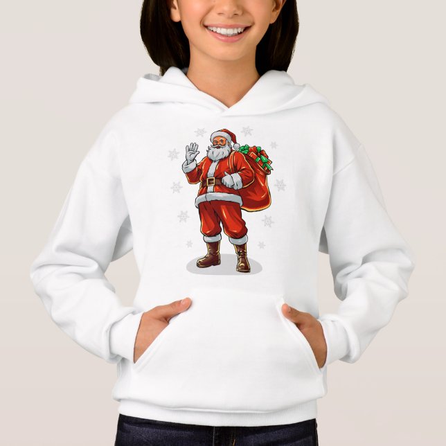 Classic Santa Claus bringing Christmas presents (Front)