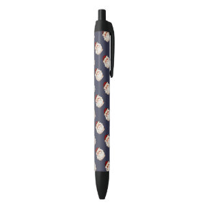 Classic Santa Claus Face Black Ink Pen