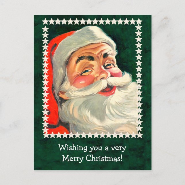 Classic Santa Claus Illustration Card to Customise (Front)