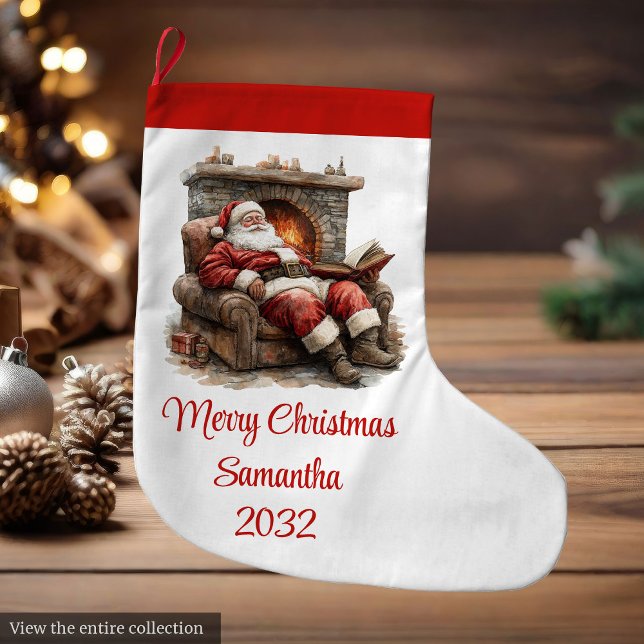 Classic Santa Claus Modern Cozy Christmas Stocking (Classic Santa Claus Modern Cozy Christmas Stocking)